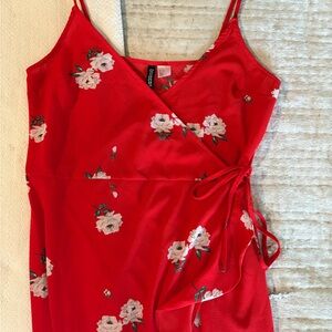 H&M Red Floral Dress